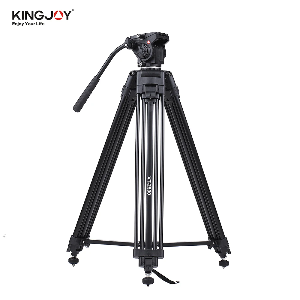Kingjoy VT-2500 152 см/5 футов штатив для видеокамеры с амортизирующей головкой Максимальная нагрузка 8 кг+ сумка для переноски для Canon Nikon sony DSLR ILDC