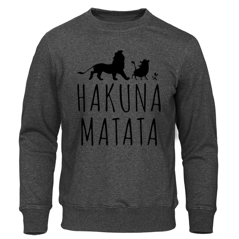 HAKUNA MATATA, мужские толстовки с принтом,, осенняя мужская одежда, мужские толстовки, мультяшный мужской спортивный костюм, модный бренд, уличная одежда