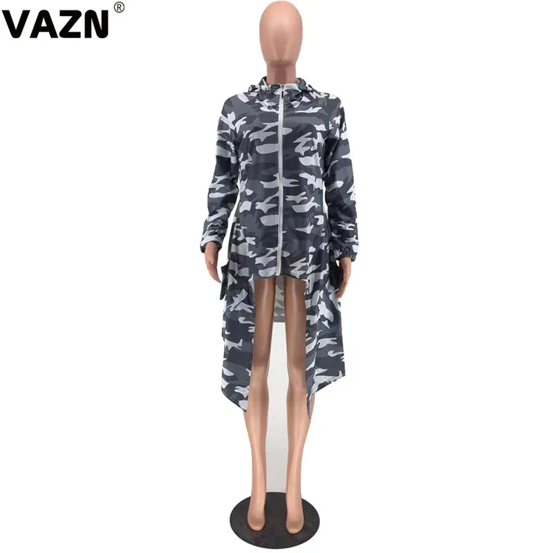 VAZN/Новинка года; асимметричная верхняя одежда Camel Leopard; пикантная Молодежная верхняя одежда с длинными рукавами;