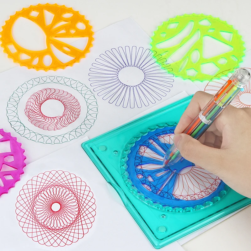 

Spirograph Kids Painting Creative Set Interlocking Gears Wheels Drawing Toys Accessories Educational Toy for Child