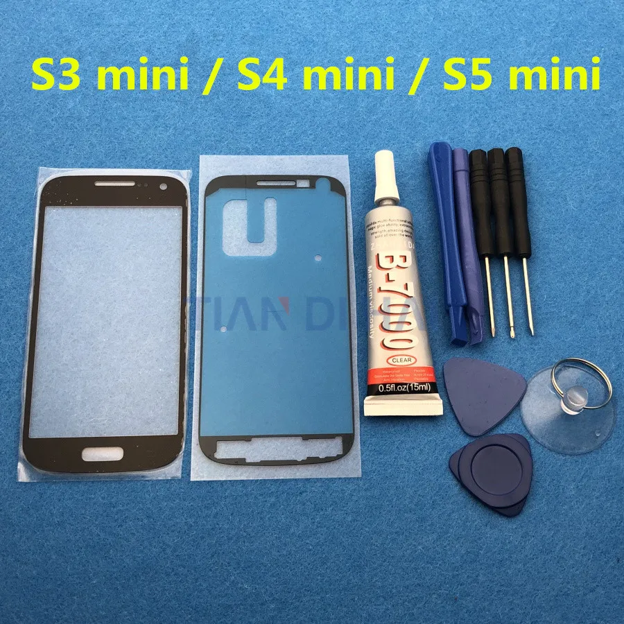 

LCD Touch Panel Screen For Samsung Galaxy S4 Mini S3 mini S5 mini Front Glass Outer Lens Replacement + B-7000 Glue Tools