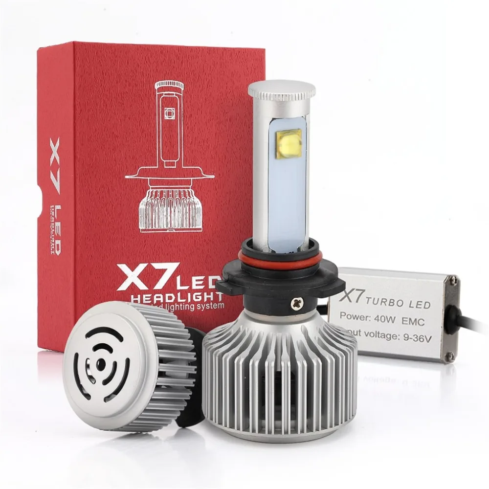 X7LED фары 9006-6000K-A автомобильная лампа для фары авто