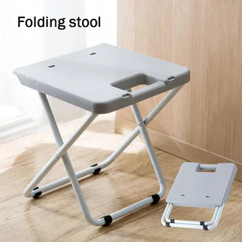 

Simple Portable Folding Stool Train Folding Plastic Stool Adult Small Home Chair Bench L9 #2