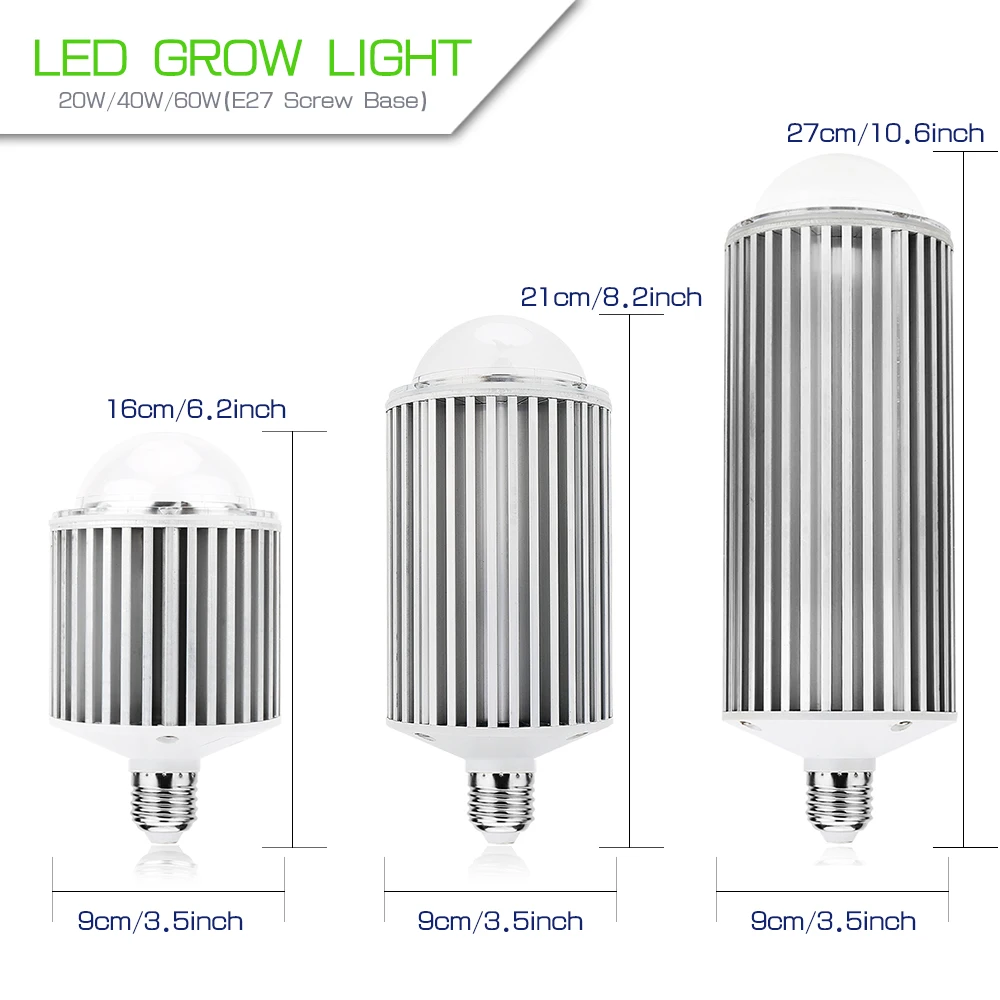 Светодиодная лампа для роста растений 60/120/180 Вт E27|e27 led grow light|led lightgrow light |