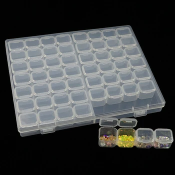 

56 Slots Adjustable Plastic Storage Box Storage Box Case for Jewelry Diamond Embroidery Craft Beads Storage Tool