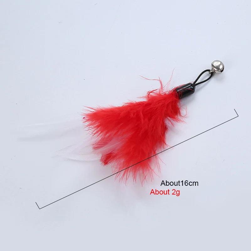 Cat Toy Feather Replacement Head Bells Feather Freely Change Combinations Multi-type For Cat Stick Telescopic Rod DIY Tools