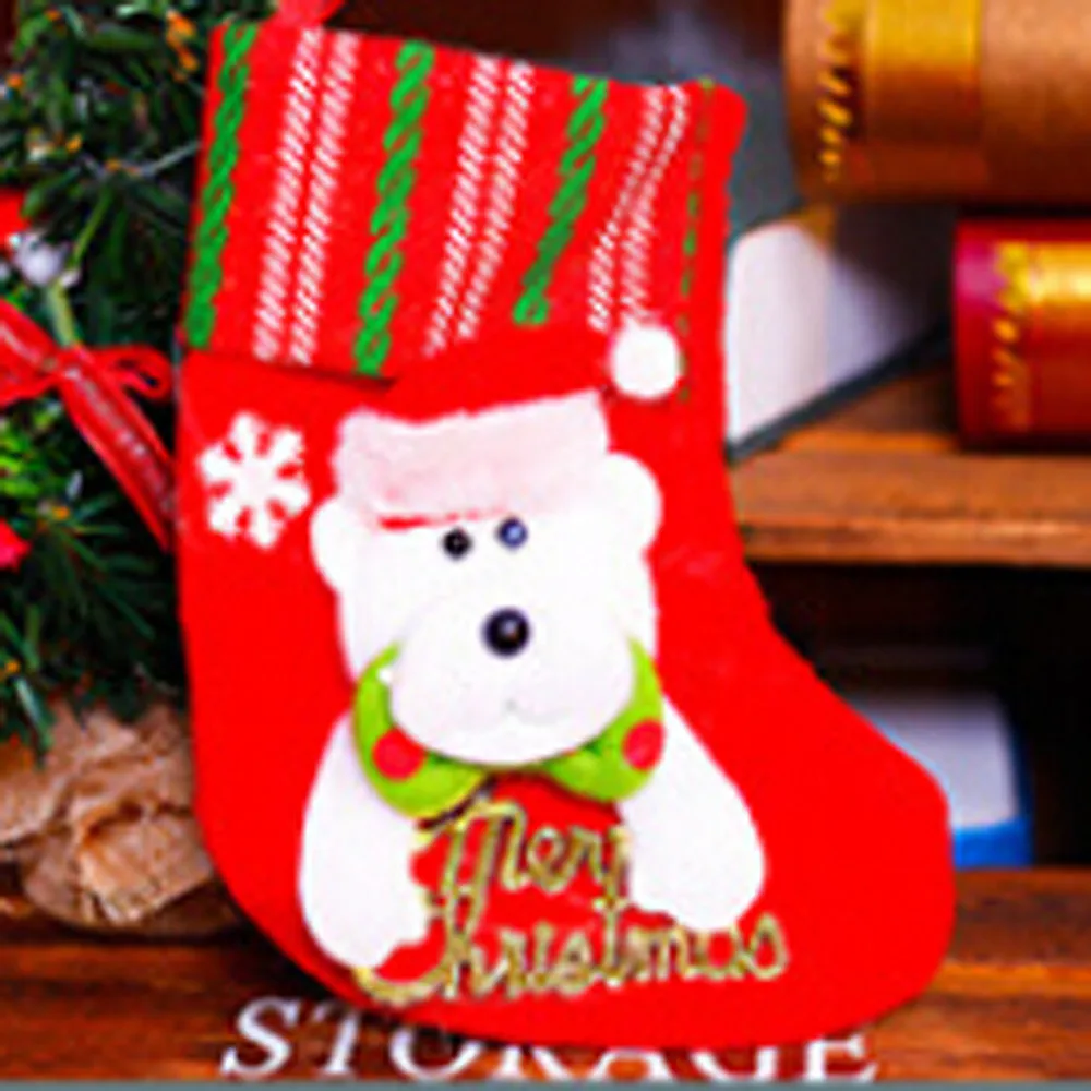 Christmas Stockings Gift Bag Santa Claus Snowman Elk Xmas Decoration Ornament Sock Decors 10.21
