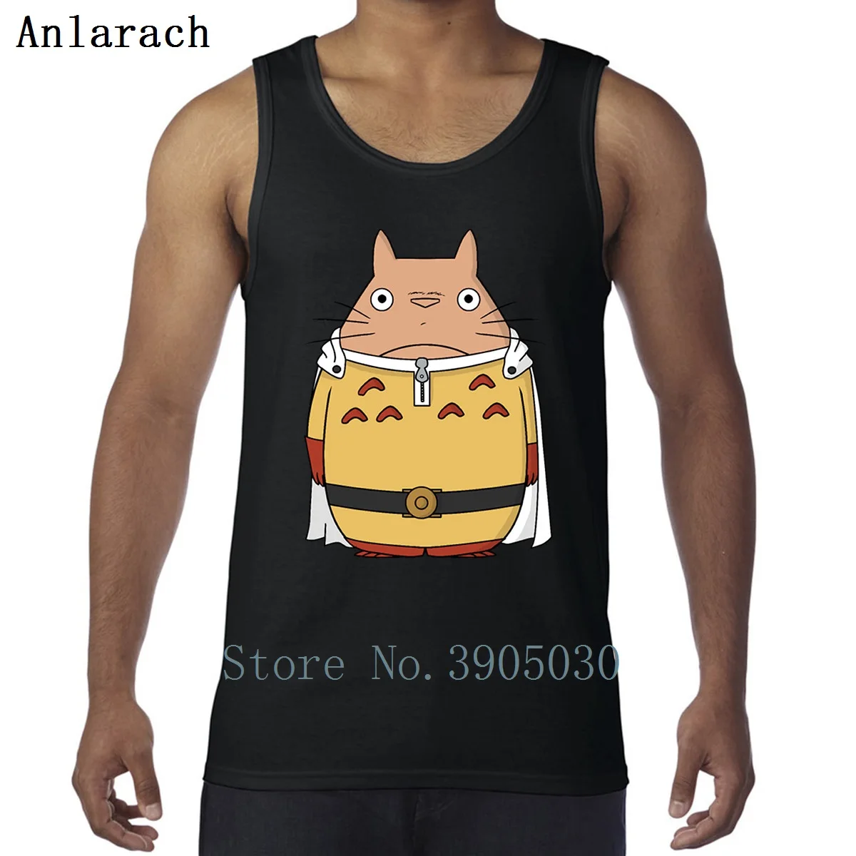 

Totoro Opm One Punch Man Funny Vest Muscle Cute Unique Knitted Tank Tops Men Workouts Humor Summer Anlarach Size XS-2xl