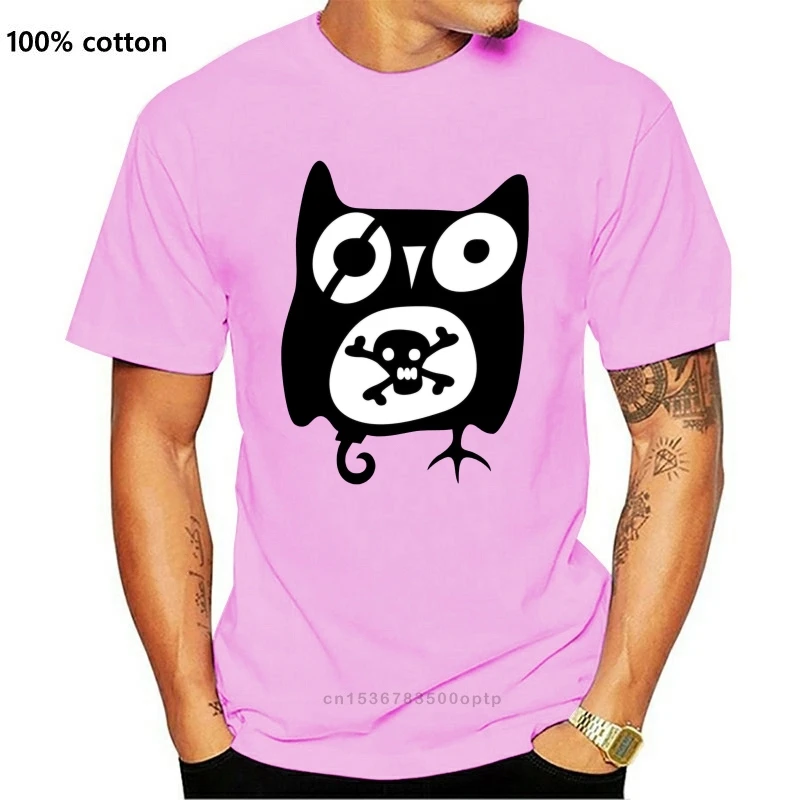 Tops &amp Tees Пиратская футболка с рисунком совы печати для мужчин Забавный Летнее