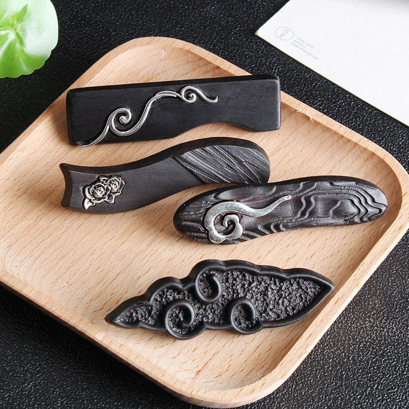 

Origional Retro A- line Corsage Cardigan Brooch Breastpin Ebony Brooch Collar Pin Clothing National Wind Cotton Linen Accessorie