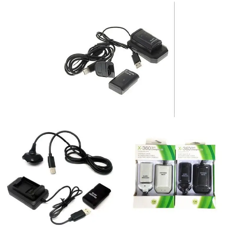 Двойной перезаряжаемый аккумулятор+ usb-кабель для зарядного устройства для беспроводного контроллера xbox 360 LSMK99