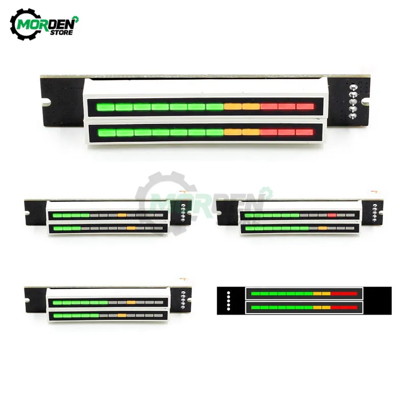 

New Mini Dual 12-bit LED Music Level Indicator Light Speed VU Meter Stereo Amplifier Board with AGC Mode Dropship