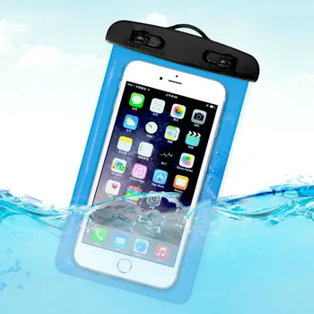 Teléfono móvil a prueba de agua D bajo d'transparente agua seca de Tampa de la Caja a Canoa Kayak Rafting natación derivado