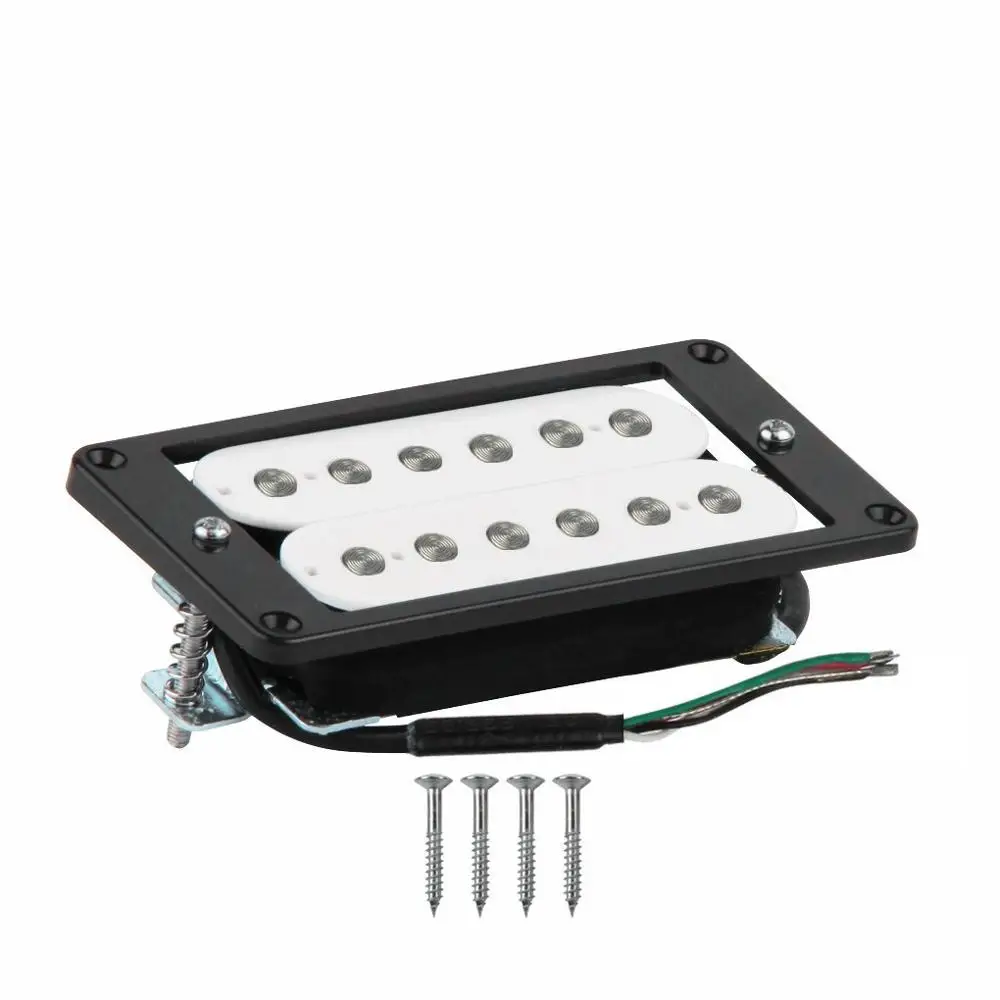 Электрогитара FLEOR Alnico 5 Humbucker с двойной катушкой для звукоснимателя белая черной