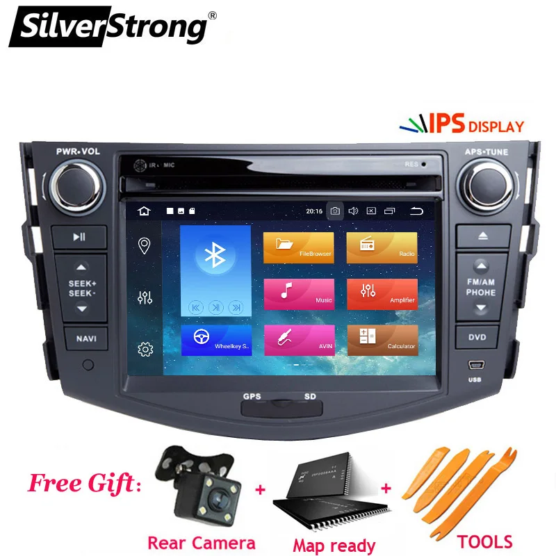 SilverStrong 2din ips DSP автомобильный Android9.0 dvd-плеер для Toyota Rav4 RAV 4 Аудио Видео Авто Стерео gps навигация радио DAB - Цвет: XJ-RAV4-8L