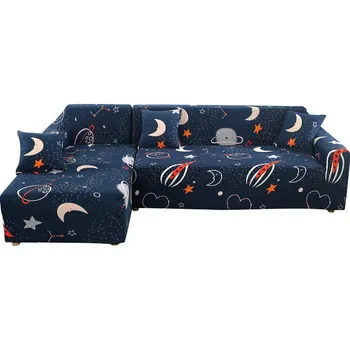 

New L-shape Corner Sectional Sofa Stretch Sofa Covers For Living Room Needs Order 2 Pieces Couch Covers Elastic Sofa Cover
