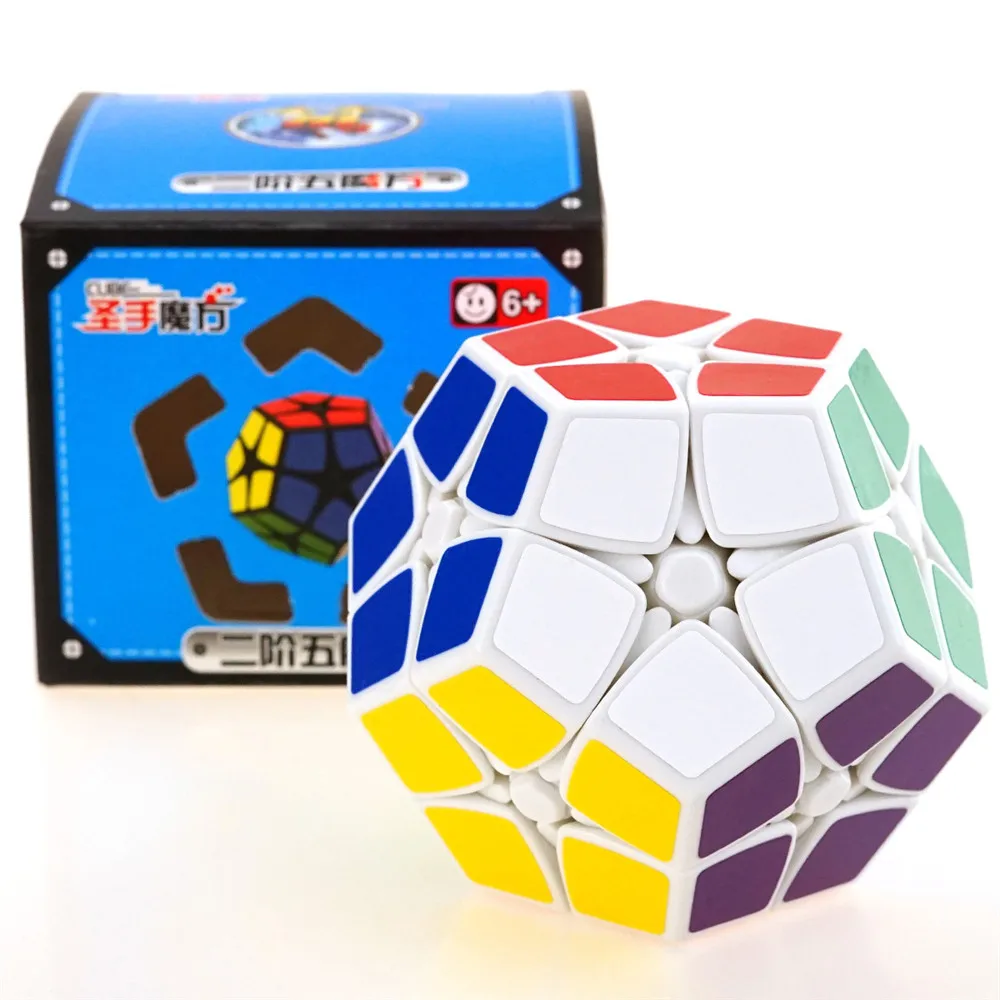 ShengShou 2x2x2 Megaminx Кубик Рубика для профессионалов Черный Белый 2x2 ультра-гладкая головоломка на скорость кубический интеллект детские игрушки подарок