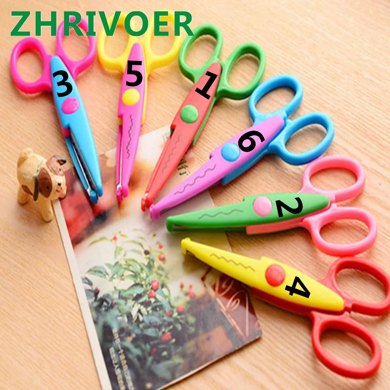 Hand made DIY album lace scissors cartoon children students Scissors 5 inch safety | Инструменты