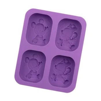 

4 Mouse Silicone Cake Mold, Handmade Soap Mold, Cold Soap Mold, Aroma Rice Cake Mold