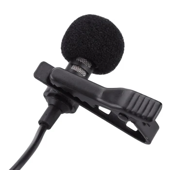 

Microphone Clip-on Collar Tie Mobile Phone Lavalier Microphone Mic for iOS Android Cell Phone Laptop Tablet Recording