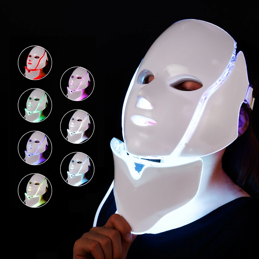  Foreverlily LED Facial Mask Therapy 7 Colors Face Mask Machine Photon Therapy Light Skin Care Wrink - 32861082406