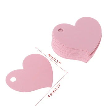 

50Pcs Heart Shape Blank Kraft Paper Card Gift Tag Label DIY Party Wedding Crafts