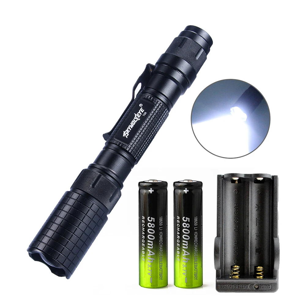 

Led Flashlight Ultra Bright torch T6 Camping light Multi-function Modes Flexible Rechargeable Bicycle Light in 18650 battery 5