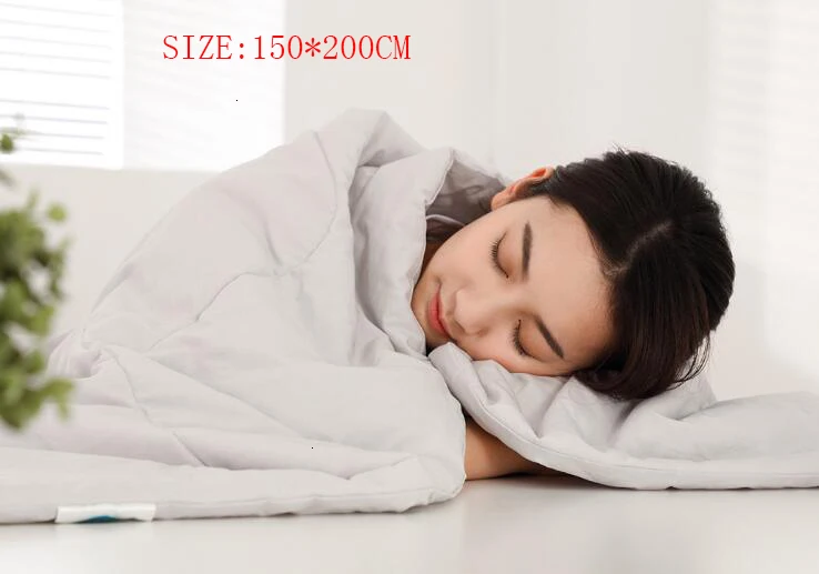 150Cm200Cm Grey Xiaomi летнее одеяло кондиционер одеяло моющееся хлопок Антибактериальный дышащий хлопок кровать одеяло для ребенка - Цвет: 150Cm200Cm Grey