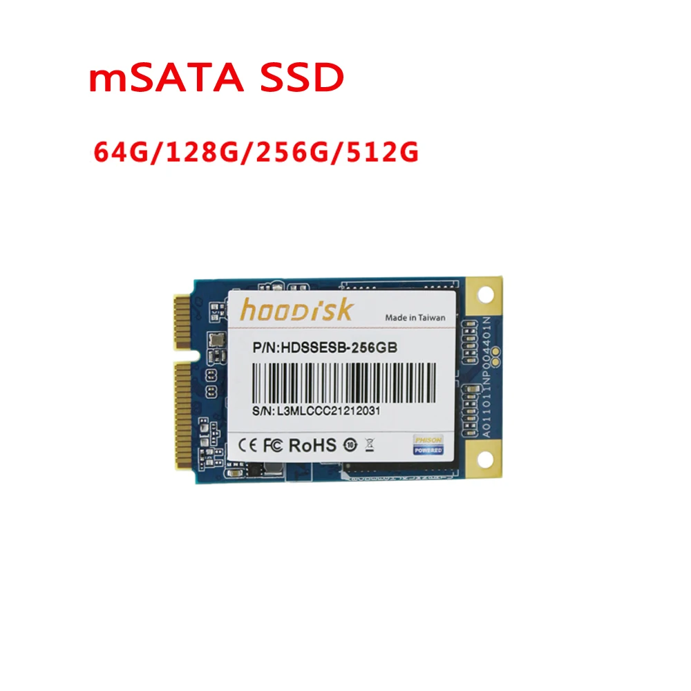 Industrial mSATA SSD SATA3 3D 32G/64G/128GB/256G /512GB Phison