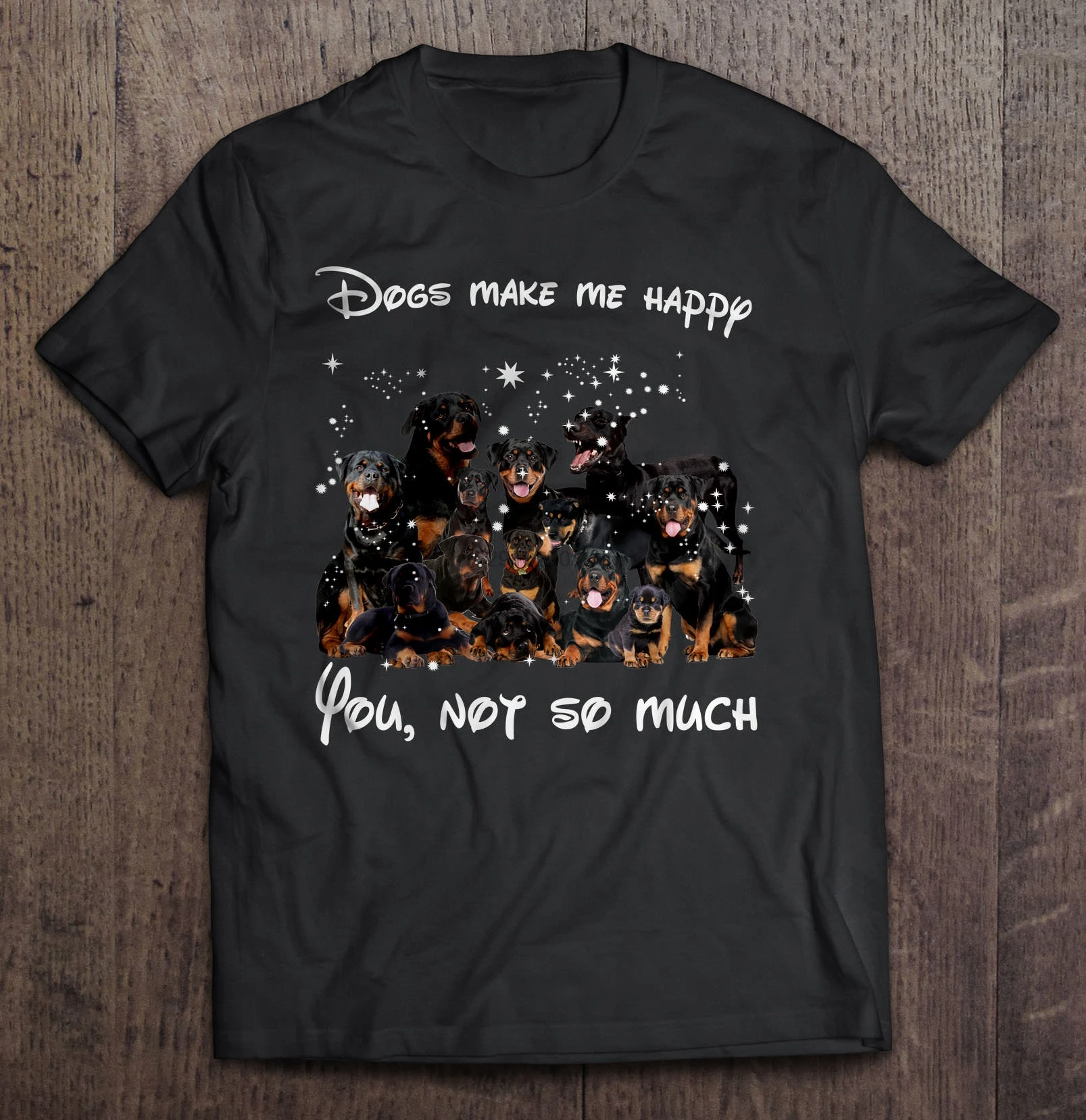 Мужская футболка с собаками Сделай меня счастливым не так много-Rottweiler женская |