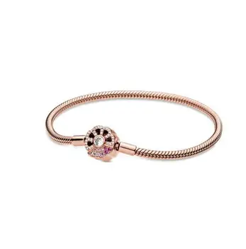 

Valentine's Day Rose Gold Pink Fan Buckle Snake Chain Summer 2020 New DIY jewelry women's Bracelet