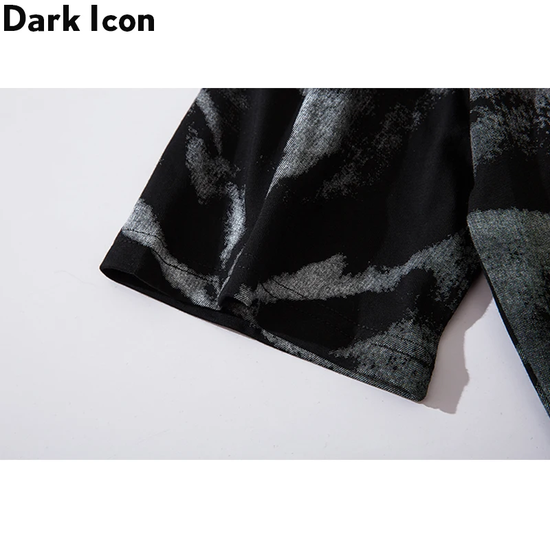 Черная футболка с принтом пейсли Dark Icon в стиле хип хоп для мужчин и женщин летняя