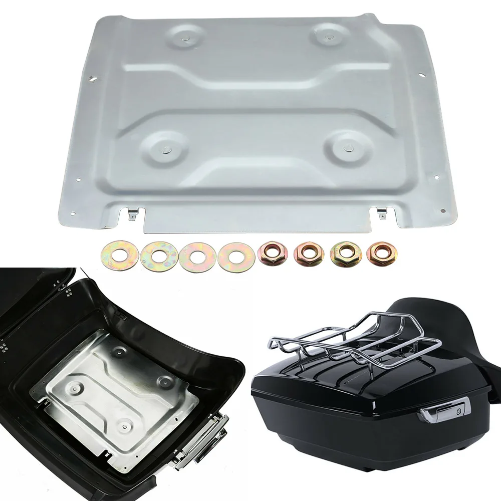 

Motorcycle Pack Trunk Metal Base Plate for Harley Touring Road King Road Glide Street Glide FLT FLHT FLHTCU FLHRC 2014-Up