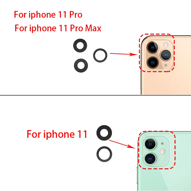 20 шт./лот задняя камера стекло объектив для Iphone 11 Pro Max камера стекло с клеем