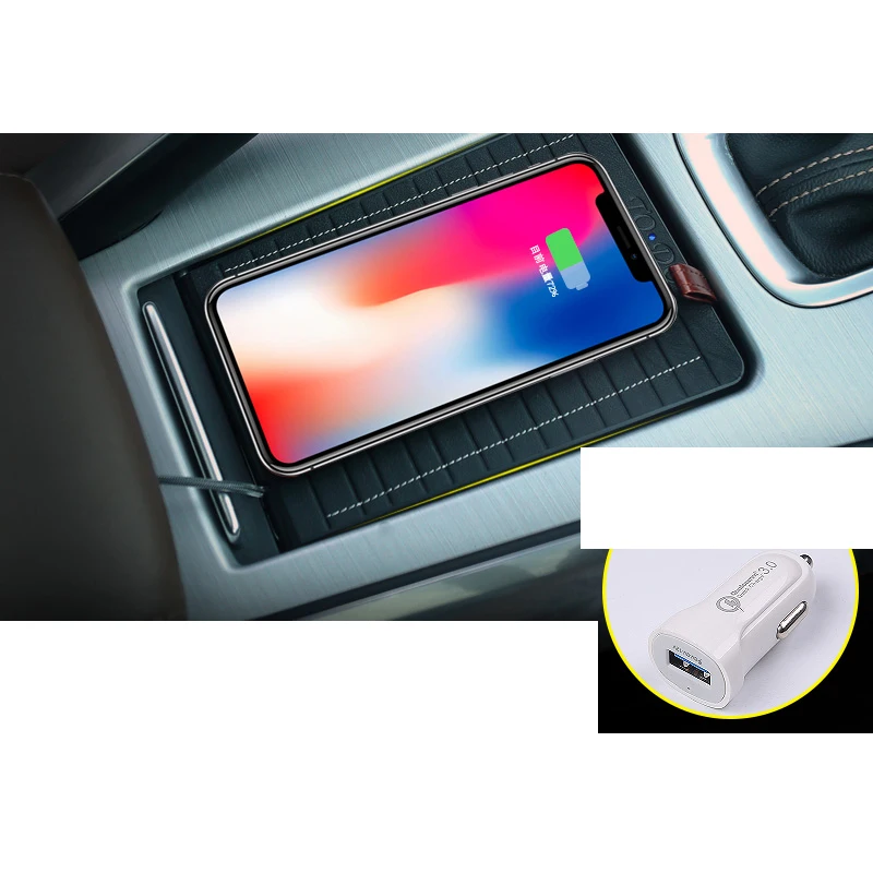 Lsrtw2017 автомобильное внутреннее USB беспроводное зарядное устройство для Geely Boyue Atlas внутренние молдинги аксессуары