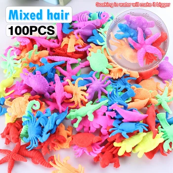 

100PCS Colorful Growing In Water Bulk Swell Sea Creature Various Kinds Mixed Expansion Toy Puzzle Creative Toys