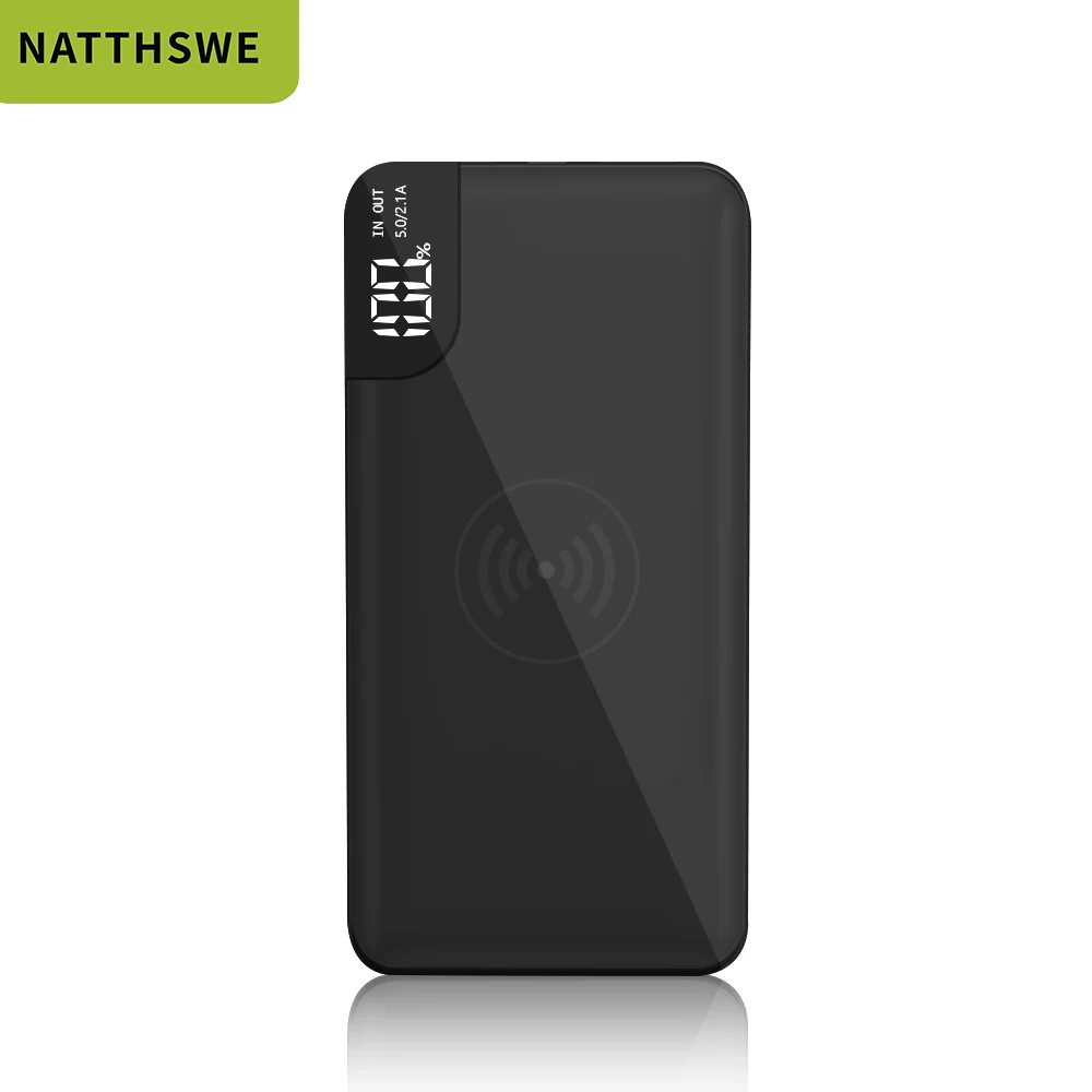 NATTHSWE тонкий внешний аккумулятор 30000 мА/ч один USB для xiaomi iPhone 10000 повербанк