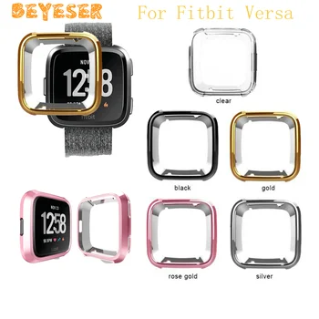 

Cover Smart watch accessories For Fitbit Versa Protective Soft Case Protector cover smart watch shell Hollow plating protective