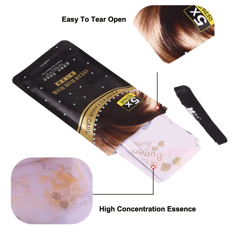 Automatic Heating Steam Hair Mask Keratin Argan Oil Treatment Hair Coarse, Dry, Split Ends