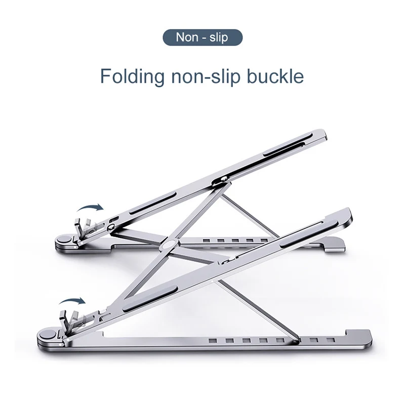  Portable Laptop Stand Folding Notebook Stand Holder For Macbook Lapdesk Adjustable Aluminum Alloy C