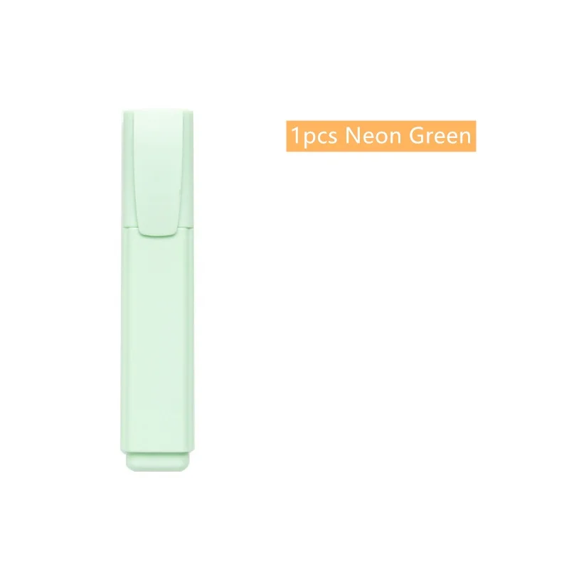 1pcs Green Неоновая однотонная маркерная ручка, макарон, флуоресцентные цветные маркерные ручки для рисования, Канцелярский лайнер, офисные, школьные, A6020 - Цвет: 1pcs Green