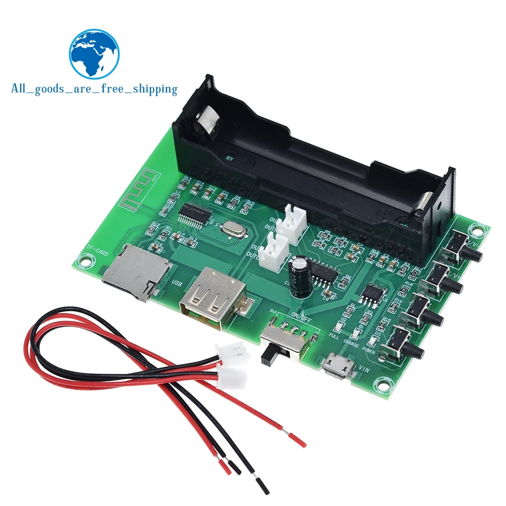 

XH-A150 PAM8403 Bluetooth Amplifier audio Board 5W*2 Lithium Battery Singing Machine USB TF-Card Dual Channel Mini Speaker DIY