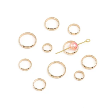 

10pcs 6 8 10 12 mm Double Hole Jump Rings Spacer Beads Positioning Connectors For DIY Jewelry Bracelet Earring Necklace Making