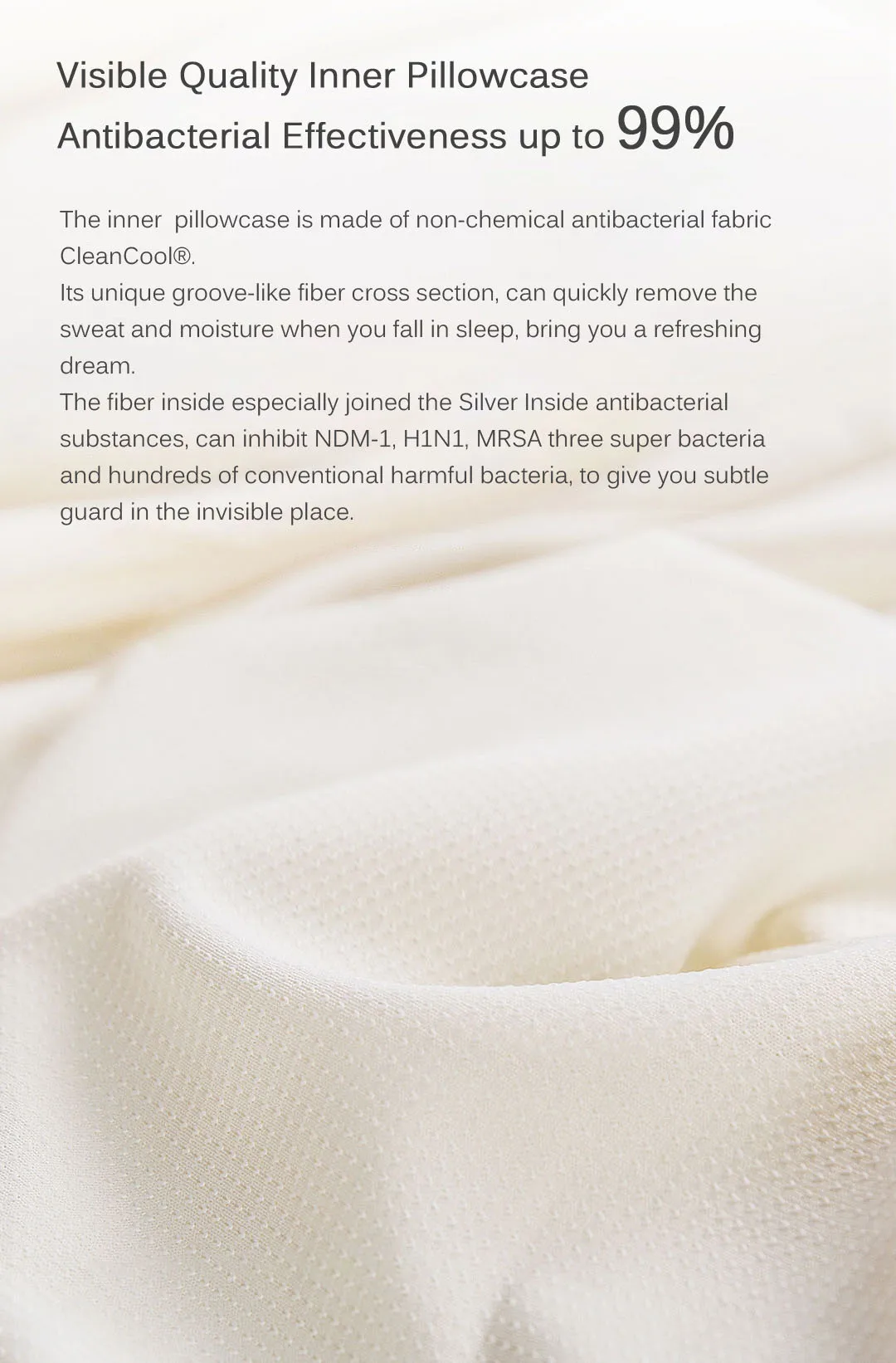 Original Xiaomi 8H Cool Feeling Slow Rebound Memory Cotton Pillow H1 Super Soft Antibacterial Neck Support Pillow