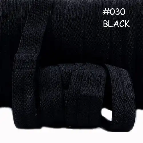 030 black 100 ярдов/рулон) 100 цветов для выбора 5/" простая эластичная лента - Цвет: 030 black