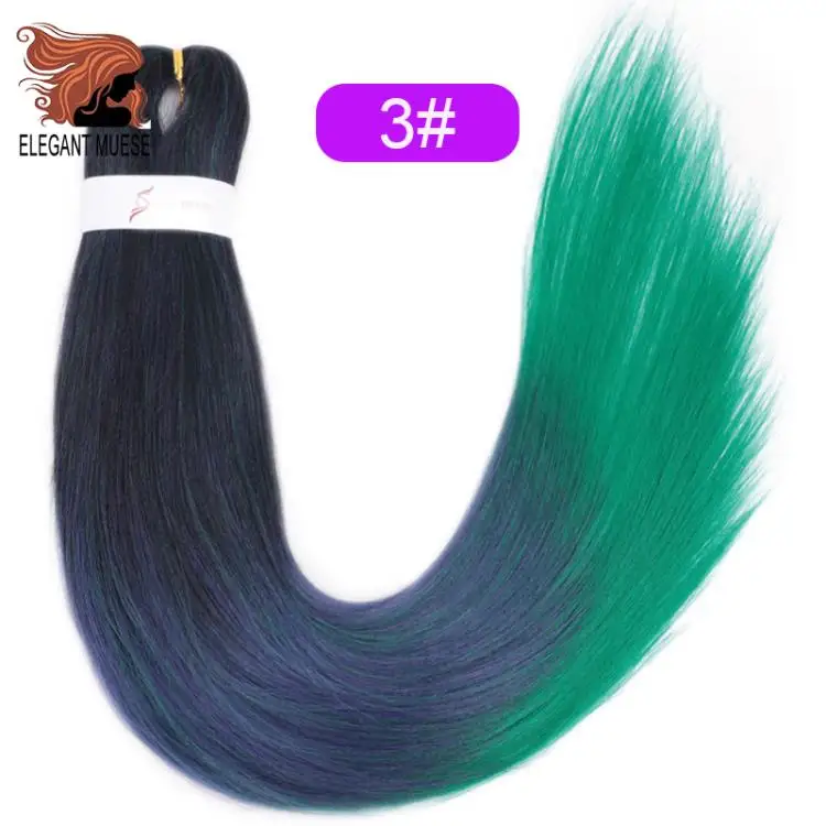 Элегантные Музы 8 шт. 26 дюймов легко огромные косы волосы Омбре плетение волос синтетические волосы кроше для наращивания низкотемпературное волокно