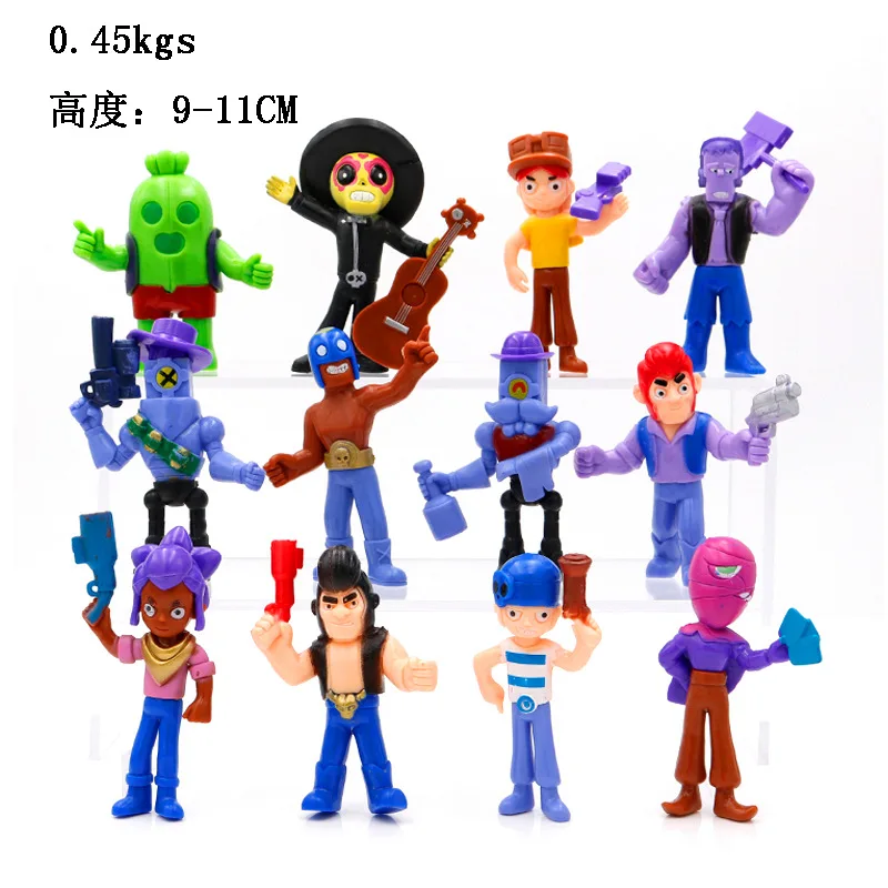7 styles browl game characters stars hero action figure model toys for kids playing gift Spike Shelly Leon PRIMO MORTIS doll - Цвет: 4