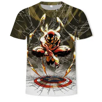 

New Summer 3D Iron Spiderman T Shirt Men Avengers Men T-Shirt Compression Fitness Short Sleeve Brand Tee Shirt Tops&Tees