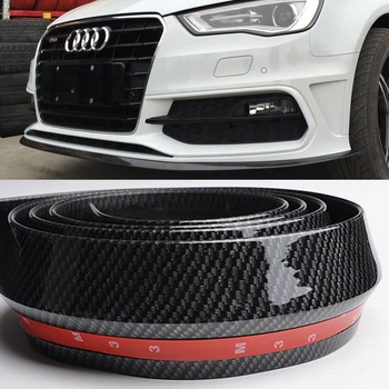 

Front Bumper Lip Skirt Rubber Spoiler Protector Scratch Lip Under Skirt Body Kit for audi a4 b8