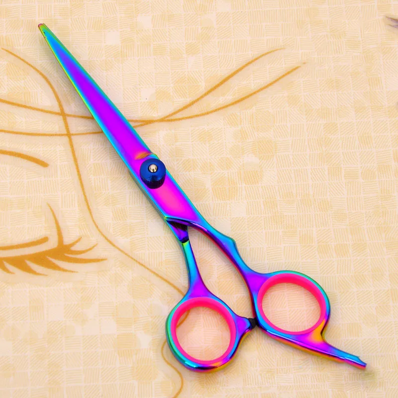 

2019 New Pet Grooming Scissors Neon Color Pet Haircut Set Hairdressing Tool Bending And Shearing Set dropshipping